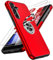 LeYi Funda para Samsung Galaxy S23 Fe con [2-Unidades] Cristal Templado, Armor Carcasa con 360 Grados Metálico Anillo Hard PC Silicona Bumper Antigolpes Case, Rojo