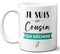 DECOHO - Mug Cousin qui Déchire - Tasse céramique blanche 325 ml - Design humoristique et affectueux - Fabrication française, compatible - Blanc