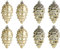 8 Stück Weihnachtskugeln Kunststoff, 9CM Weihnachtskugeln Set, Tannenbaum Zapfen Weihnachtsschmuck Christbaumkugeln für Weihnachtsbaum, Hochzeit, Partys, Urlaub, DIY Dekoration, Gold