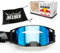 Kini Red Bull Motocross Brille Herren Damen [PREMIUM] Crossbrille verspiegelt Schwarz + Brillentasche integriertes Brillenputztuch - Cross Brille für Brillenträger geeignet - Downhill Brille