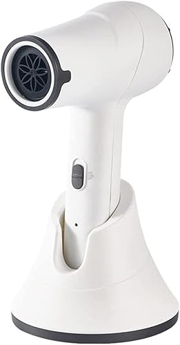 ARTSZY Sèche-cheveux sans fil portable, sèche-cheveux sans fil de 300 W, batterie rechargeable de 5000mAh, avec buse amovible et base de charge, conditionnement ionique, 2 températures, for les voyage