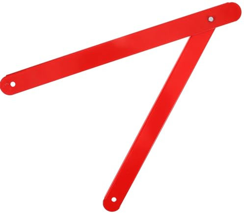 Foldable Ladder Hinges, Metal Ladder Hinge Attic Ladder Hinge Replacement Retractable Ladder Hinge Ladder Spreader Hinge Kit Ladder Connector Stepladders Tie Rod Ladder Accessories (22.05 Inch Red)