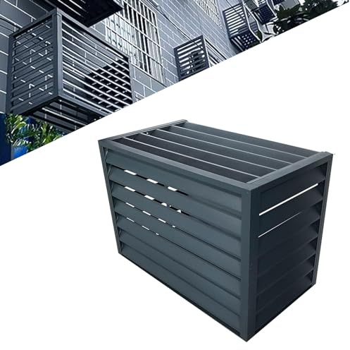 Gguwug Aluminium Blumenständer, klimaanlage Abdeckung wärmepumpe 120 * 150 * 70cm(5P) verkleidung klimaanlage außengerät Zaun zum Verstecken der Klimaanlage, Infach zu installieren