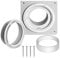 Lanko Dryer Vent Wall Plate with Hose(4 Inch 8 Feet),Twist Lock Dryer Vent Connector Kit,4 Inch Dryer Duct Connector Flange A