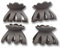 PARENCE.- Lot de 4 Mini Pinces à Cheveux - Ressort Métallique Solide, Dents Imbriquées et Rondes - Accessoire Compact et Pratique pour Femmes - 4x3cm