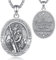 CELESTIA Heiliger Christophorus Anhänger Halskette Herren Silber 925 Kette Männer Halskette Glücksbringer Schmuck Geschenk für Männer Fahranfänger Geschenke für Vater Vatertag