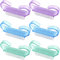 LICQIC Nail Brush, Nail Brush Cleaning Brush, Nail Brush with Handle is suitable for removing dirt from fingernails and toenails (6 Pcs, Blue+Green+Purple)