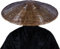 ROJDFCNBW Chinesischer Bambushut, ritterlicher Männerhut, Traditioneller Samurai-Schwertkämpfer-Cosplay-Hut, chinesischer Bambushut, 21 Durchmesser x 4 Tiefe(Bruin)