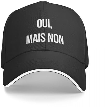 EIILHUED Oui mais Non - Non Merci en fait Geschenk für Franz?sische Liebhaber Ich spreche Franz?sisch Baseball Kappe Sun Cap Damen Herren
