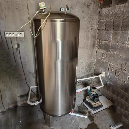 Vaso Expansion Tanque de Presión de Agua de Pozo con Acumulador Precargado Sin Bomba de Pozo, Tanque de Expansión Presurizado Por Aspersión para Máquina de Agua, Sistema de Almacenamiento de Agua(50x1