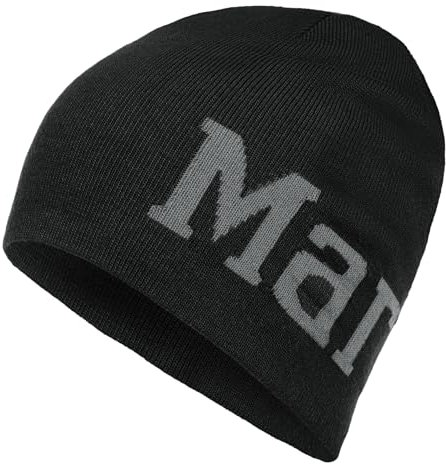 Marmot Unisex Herren Damen Mütze Strickmütze Summit Hat, Farbe:Schwarz, Artikel:-1765 Black/Steel Onyx
