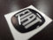 logo adesivo 3d volante compatibile con modelli fiat dimensioni 40 x 43 mm (nero/bianco)