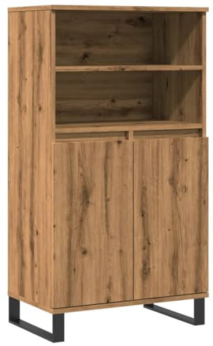 vidaXL Highboard Artisan-Eiche 60x36x110 cm Holzwerkstoff, Sideboard, Lagerschrank, Buffetschrank, Beistellschrank, Hochschrank, Schrank