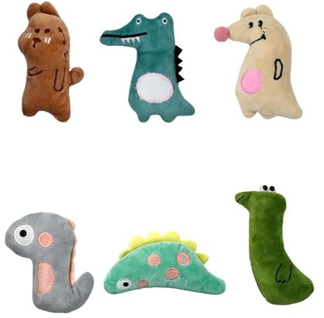 RNXSIB Juego de 6 juguetes de hierba gatera, cojín de hierba gatera, juguete para gatos con hierba gatera, gato valeriana, cojín de felpa, para gatos para rascar, jugar y masticar