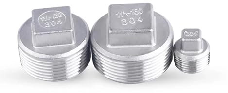 1pcs Tube Accessories Male Thread Screwed Connection 304 Stainless Steel End Cap Pipe Plumbing Fittings(DN65)