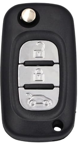 3-Knopf Flip Schlüsselgehäuse für Renault Fluence Clio Megane Kangoo Modus | Nicht für Lada, Auto-Fernbedienung