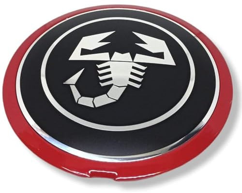 LYHH Coprimozzi Copri Ruota ABS 4 Pezzi per Abarth 500 595 695 Coppa Coppone 133mm, Copriruota Centrale Esterno Styling con Logo Coprimozzo