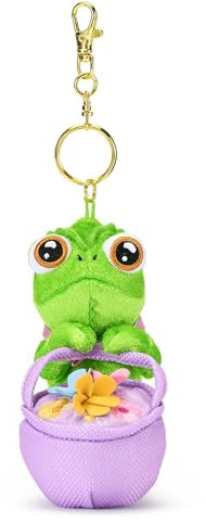 Disney Store Official Peluche porte-clés Pascal, Raiponce, 15,5 cm/6, peluche avec porte-clés amovible, convient aux enfants à partir de 1 an