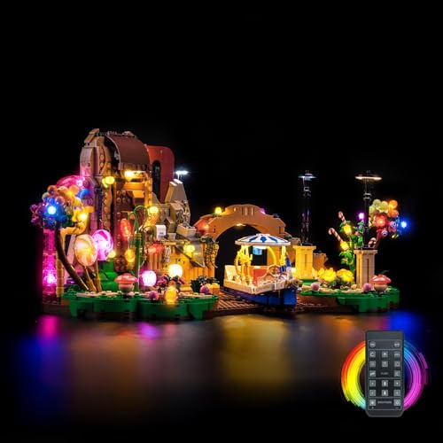 Fernbedienung Licht-Kit Kompatibel mit Lego Willy Wonka & The Chocolate Factory 21360 (Kein Modell), Led Beleuchtungs Set Compatible with Lego Willy Wonka & The Chocolate Factory Kreative Spielzeug