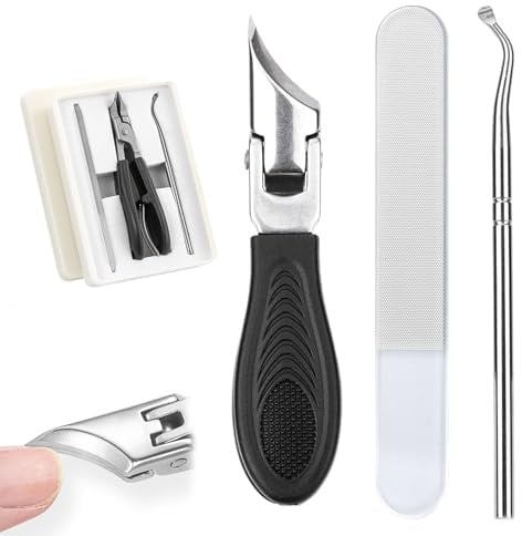Ingrown Toenail Clippers, toenail Clippers for Thick Nails Tools Kit, Ergonomic Eagle Beak Nail Clipper Set, Toe Nail Clippers for Thick Nails Women Men Toenails Thick Toe