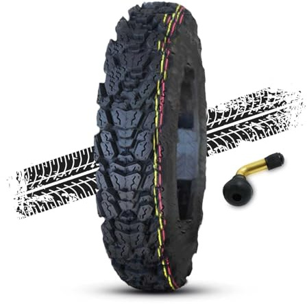 3.00-10 Schlauchloser Reifen für 10 Zoll Elektroroller und Gelädefahrrad | 8PR Gepanzertes Profil Ersatz für Vorder- und Hinterrad 300kPa Max Belastung 407 lbs