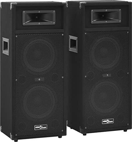 Genérico Altavoces Escenario Profesional HiFi pasivos 2 uds 1000W Negro,Electrónica,Audio,Equipo de Sonido,Altavoces-70102