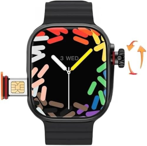 Reloj inteligente 4G con ranura para tarjeta SIM, reloj inteligente independiente con pantalla HD de 2,2 pulgadas, cámara giratoria de 180° para videollamadas, llamadas por Wi-Fi, reconocimiento