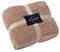 GC Super Soft Luxury Popcorn Textured Throws Fleece Blanket Sofa Bed Warm Large Settee (Double:150Cm x 200Cm, Mink)