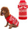 BINGPET Hundepullover mit Rentiermotiv, klassisch, Rot, Größe M