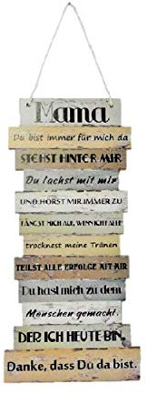 Schild Plankenschild Bild Danke Mama Sprüche 15 x 32 cm