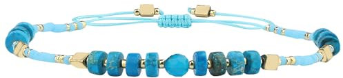 KELITCH Seed Perlen Freundschaft Armbänder Dünne Seil Armbänder Frauen Handgemachten Schmuck (Blau B)