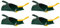 Novaliv Lot de 4 kits de balayage Jumbo, avec griffes, en 2 pièces, en plastique, vert et jaune, à poils courbes, avec pelle de balayage et balayeuse à main