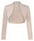 KOJOOIN Damen Bolero Kurze Strickjacke Festlich Kurz Cardigan Elegant Schulterjacke A-Champagner M（Verpackung MEHRWEG）