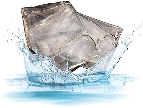ZHCHL Plane Wasserdicht Transparent 2X2m, wasserdichte Plane Mit Ösen, Schutzplane Camping Tarp Kunststoffplane Wasserdicht,Für Camping Garten Fensterbalkon Regendicht