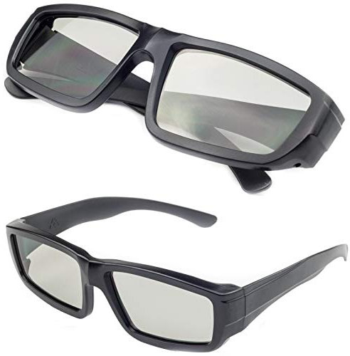 Digicharge Universal-3D-Brille, passiv, polarisiert, Heimfilm, TV, Kino, Schwarz, 10 Paar