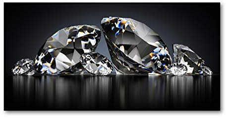 Tulup Crédence de cuisine 120x60cm Dosseret en verre Fond de hotte Verre de sécurité trempé Splashback Guard - Divers - Noir - Diamants