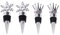 Edelstahl Weinverschluss Schneeflocken Deko Flaschenverschluss: 4 Stücke Silber Krone Weinstopper Weinflaschenverschluss Weinstopfen Weihnachten Dekoration Geschenke Xmas Winter Hochzeit Party Deko