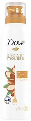 Dove Arganöl Duschschaum angereichert mit ätherischen Ölen Duschmousse für 24h Weichheit 6 x 200ml