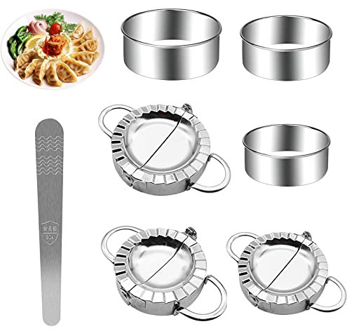 Ravioli Former,7 Stück Edelstahl Teigtaschenformer, Ravioli Ausstecher, Ravioli Dumpling, Knödel Schimmel