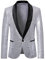 Mugoebu Herren Slim Fit Sakko Blazer Anzugjacke Freizeit EIN-Knopf Pailletten Glitter Anzug Jacke Karneval Kostüm für Hochzeit Party Festlich (Silver#3, M)