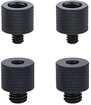 Lamkrtlp 4 Stück Gewindeadapter 3/8 auf 1/4 & 1/4 auf 3/8 Stativ Adapter, Stativ Schraube Adapter, Aluminium Metall Stativ Schraubadapter für Kamera, Lautsprecher, Mikrofonstativ, Einbeinstativ