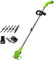 ATAAY Tagliaerba Elettrico a Batteria 450w, Lunghezza Regolabile con 1 Batteria e 4 Lame di Ricambio, Diametro di Taglio 28 cm GINOLEI