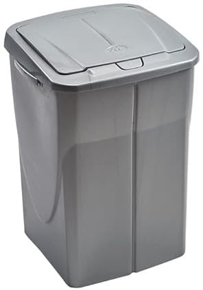 eacommerce - Pattumiera per raccolta differenziata Componibile in Plastica | Sistema di Aggancio Facilitato | Ideale per Casa e Giardino | Antracite, 45 Litri