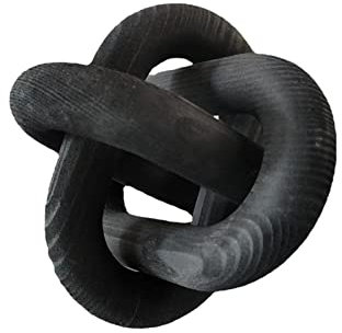 Imtrub Decorative Wooden Knot - Decorative Knot 3-Link - Farmhouse House Decorations For Living Room Knot Decor Chain Link Decor