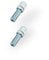 CYCLEZ Premium 6mm Bicycle Brake Caliper Barrel Adjusters, Steel, Silver Barrel Adjuster Bolt with Locknut, 2 Pack