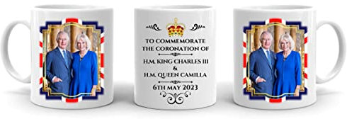 Forever Personal Designs Coronation of King Charles III & Queen Camilla 11oz Mug - 6th May 2023 (11oz) with Smashproof Box