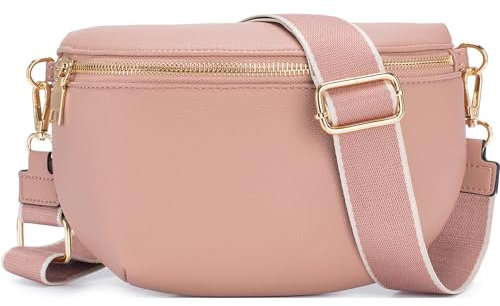 Roulens Kleine Damen Umhängetaschen,Elegant Bauchtasche Damen,Umhängetasche aus Veganes PU Leder,Crossbody Bag Damen,RFID Blockierung Kartenschlitz Brusttasche mit Verstellbar Abnehmbar Breiter Gurt