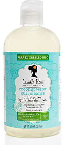Camille Rose Shampoo, Coconut Water Curl Cleanse – Lightweight Moisturizing Shampoo with Natural Oils for Soft, Bouncy Curls, Frizz Control, 12 Fl Oz