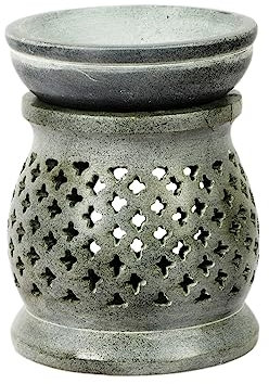 Itiha® Teelicht-Duftlampe aus Speckstein, für ätherische Öle, Diffusor für Raumduft (12,7 x 10,2 x 10,2 cm)