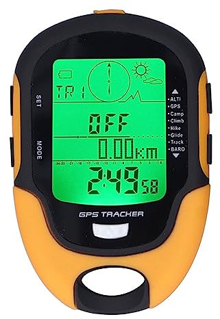 GPS-Multifunktionsmessgerät mit Höhenmesser, Barometer, Thermometer, Hygrometer – IPX4 Wasserdicht für Outdoor-Camping, Abenteuer, Bergsteigen
